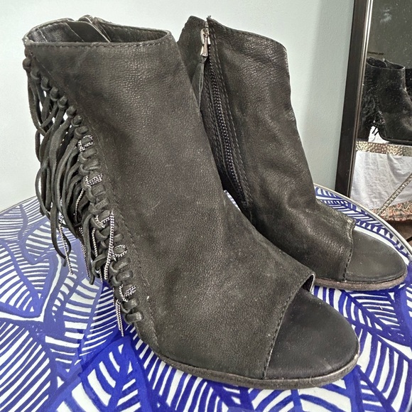 Dolce Vita Fringe Open Toe Ankle Booties - Picture 3 of 8